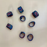 Solal Set of 8 Interchangeable Fabric Rings - Leopard
