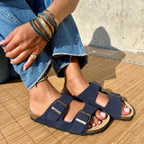 Joy – Women’s Double-Strap Comfort Mules - 38 - kaki