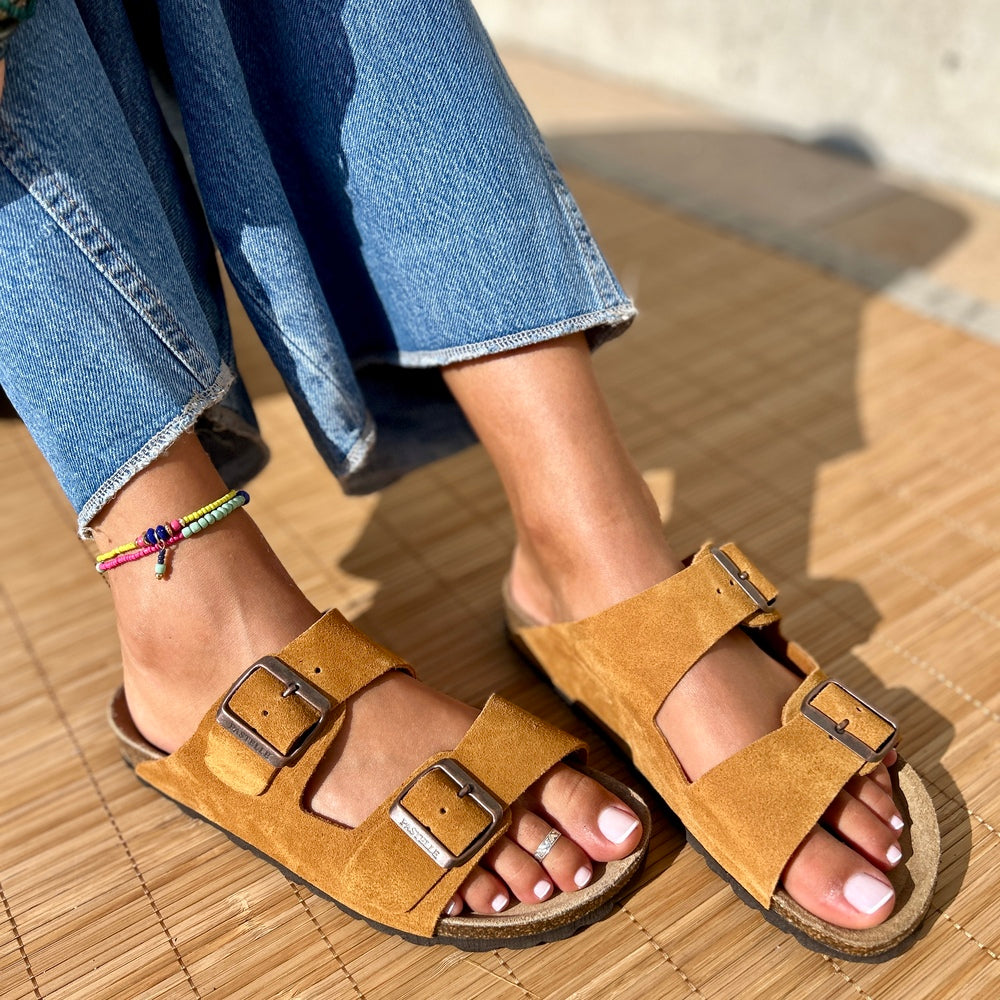 Joy – Women’s Double-Strap Comfort Mules - 36 - bordeaux