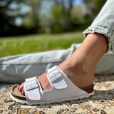 Joy – Women’s Double-Strap Comfort Mules - 36 - Uni Noir