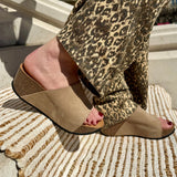 Alex – Women’s Suede Wedge Mules with Comfort Sole - 36 - Uni Noir