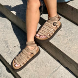 Clara – Women’s Comfort Platform Sandals - 37 - choco