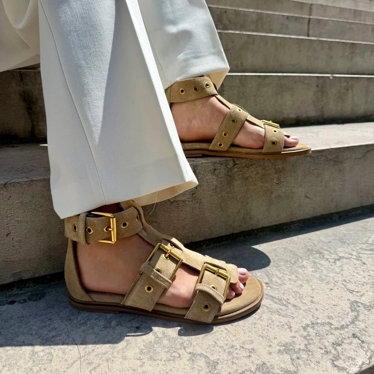 Jade – Women’s Comfort Sandals - 36 - Camel