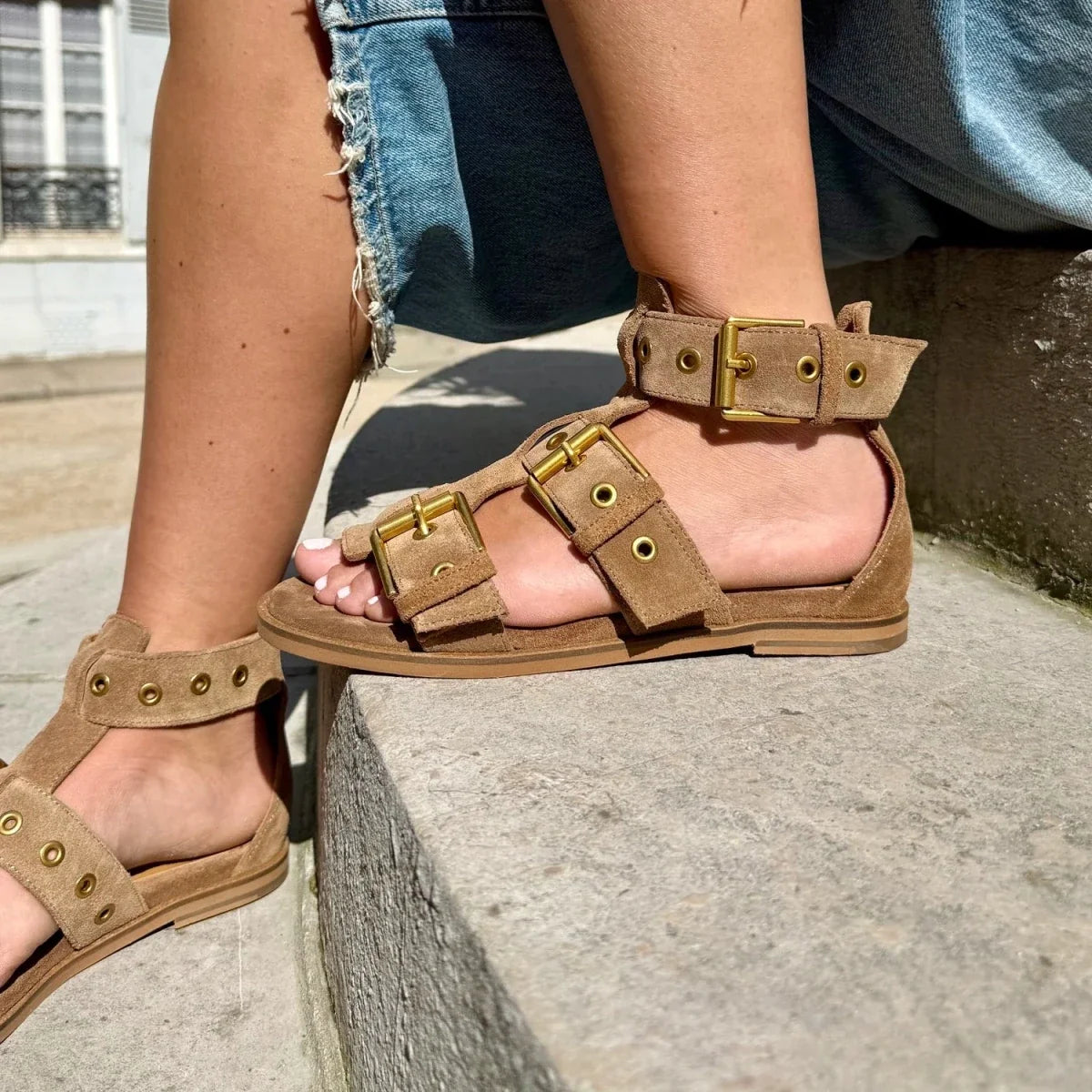 Jade – Women’s Comfort Sandals - 38 - Camel