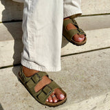 Jeanet – Women’s Suede Leather Buckle Sandals - 41 - S . Marine