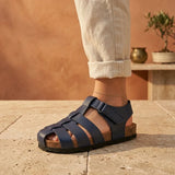 John – Baby Boys’ Hook-and-Loop Comfort Sandals - 22 - Uni Noir