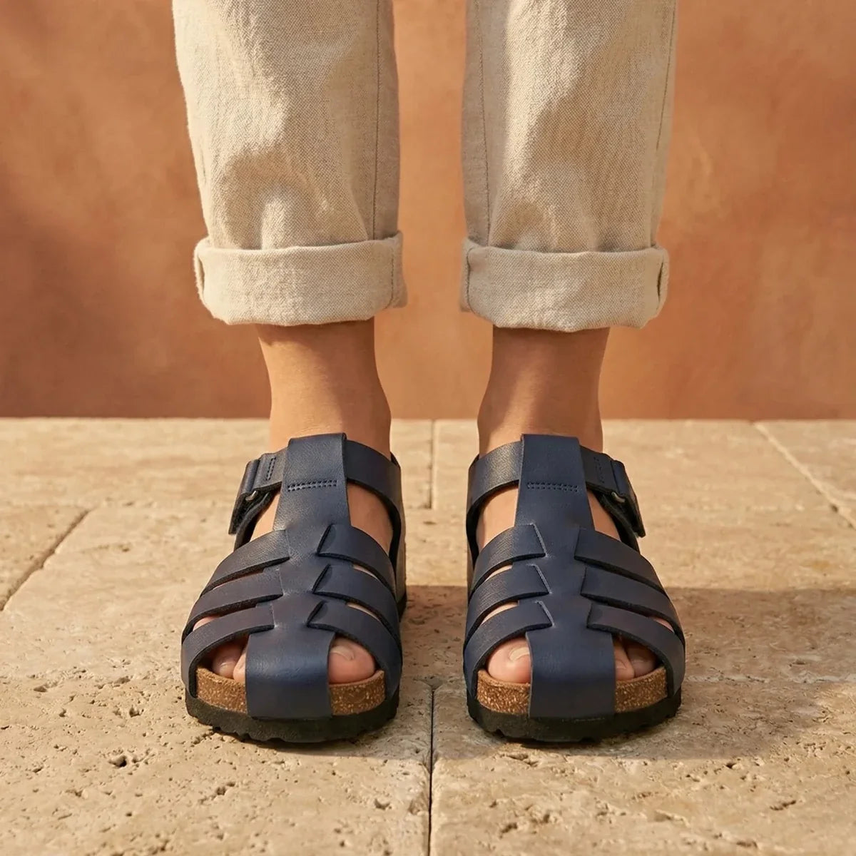 John – Baby Boys’ Hook-and-Loop Comfort Sandals - 22 - S . choco