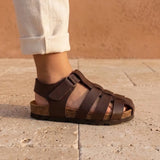 John – Baby Boys’ Hook-and-Loop Comfort Sandals - 20 - S . choco