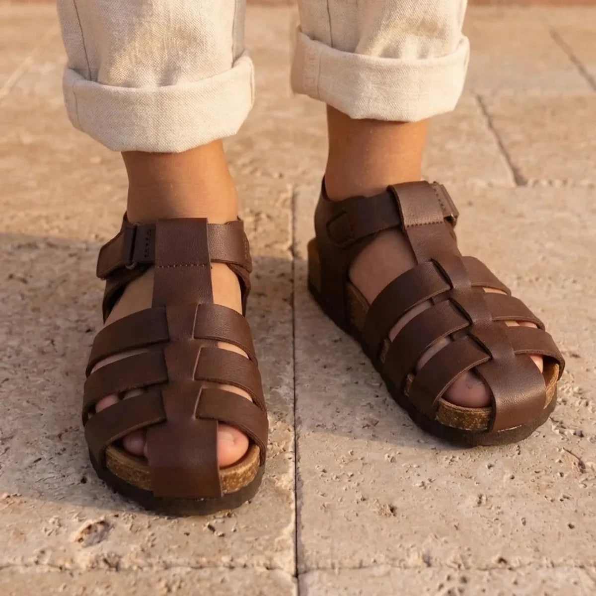 John – Baby Boys’ Hook-and-Loop Comfort Sandals - 20 - S . Marine