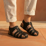John – Baby Boys’ Hook-and-Loop Comfort Sandals - 21 - S . choco