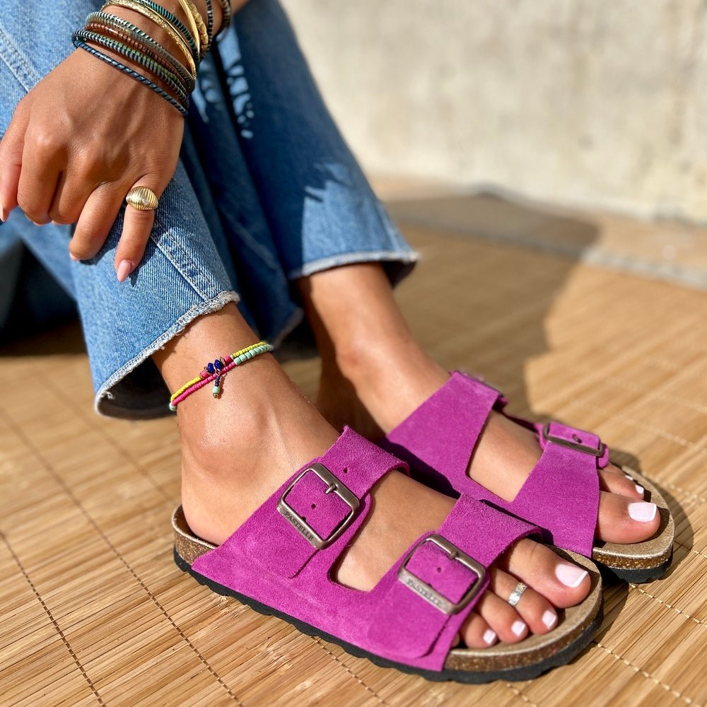 Joy – Women’s Double-Strap Comfort Mules - 38 - doré