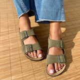 Joy – Women’s Double-Strap Comfort Mules - 38 - Uni Noir