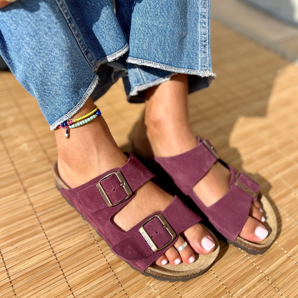 Joy – Women’s Double-Strap Comfort Mules - 38 - Taupe