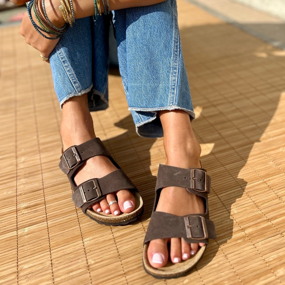 Joy – Women’s Double-Strap Comfort Mules - 39 - Taupe