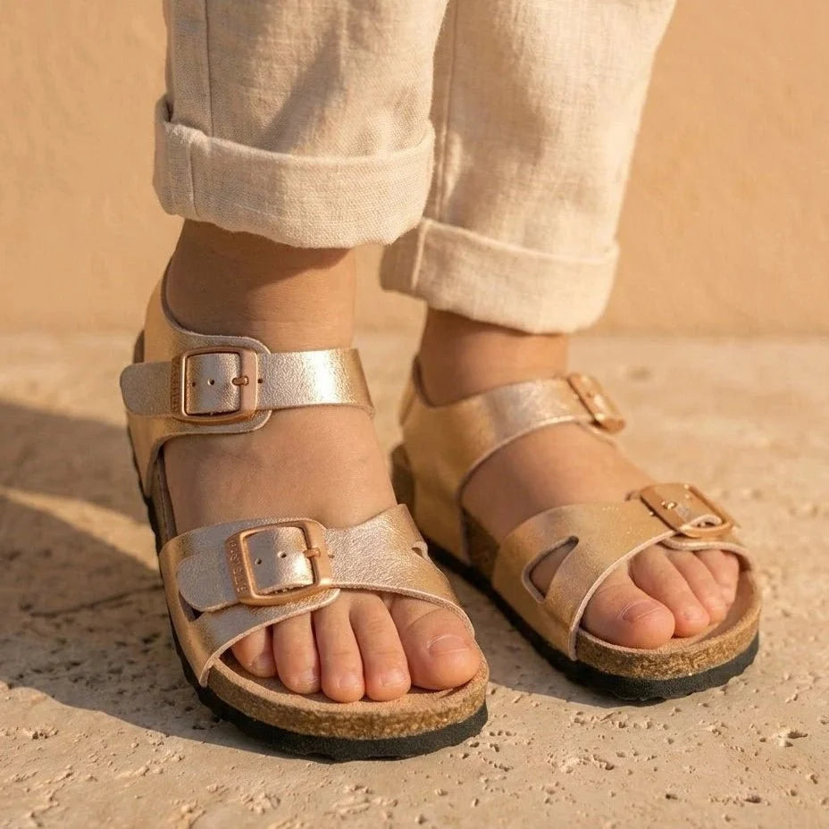 Salomé – Baby and Kids’ Strappy Comfort Sandals, Sizes 20–30 - 20 - doré