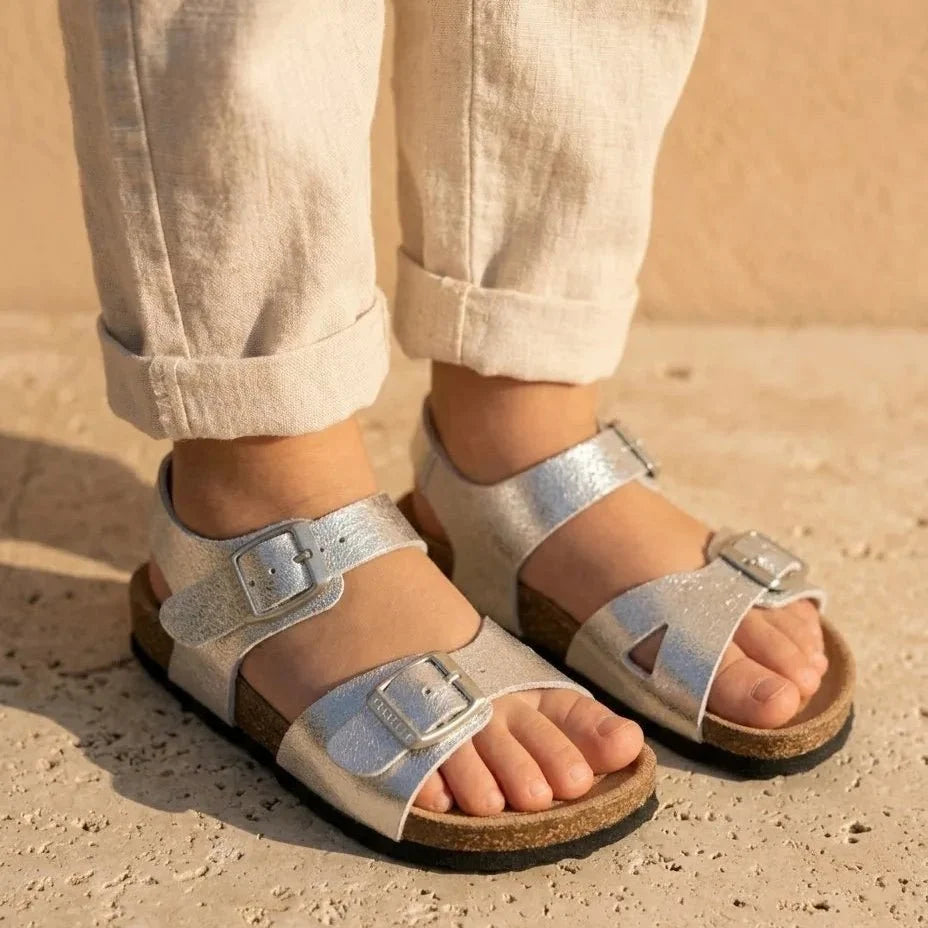 Salomé – Baby and Kids’ Strappy Comfort Sandals, Sizes 20–30 - 20 - léopard rose