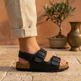 Sam – Baby Boys’ Hook-and-Loop Buckle Sandals - 21 - kaki