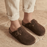 Solal Kids – Unisex Suede Comfort Clogs, Sizes 28–35 - 28 - bordeaux