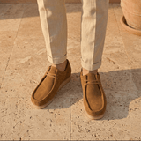 Zap Men – Suede Lace-Up Loafers with Crepe Sole - 42 - Rouille