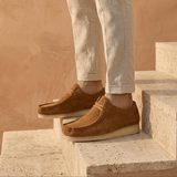 Zap Men – Suede Lace-Up Loafers with Crepe Sole - 42 - Camel