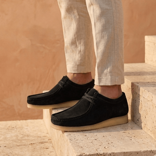 Zap Men – Suede Lace-Up Loafers with Crepe Sole - 41 - S . Marine