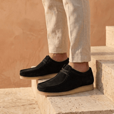 Zap Men – Suede Lace-Up Loafers with Crepe Sole - 41 - S . Marine
