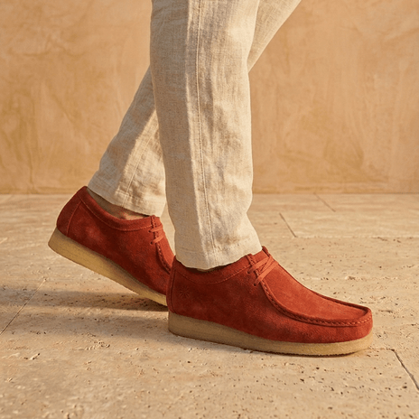 Zap Men – Suede Lace-Up Loafers with Crepe Sole - 42 - S . Marine