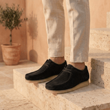 Zap Men – Suede Lace-Up Loafers with Crepe Sole - 41 - Rouille