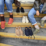 Zap – Women’s Suede Lace-Up Loafers with Natural Crepe Sole