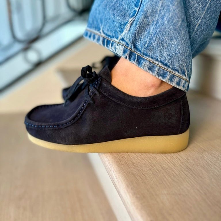 Zap – Women’s Suede Lace-Up Loafers with Natural Crepe Sole - 38 - Rouille