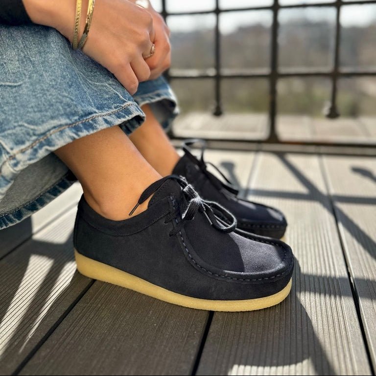 Zap – Women’s Suede Lace-Up Loafers with Natural Crepe Sole - 38 - Castor