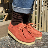 Zap – Women’s Suede Lace-Up Loafers with Natural Crepe Sole - 40 - kaki
